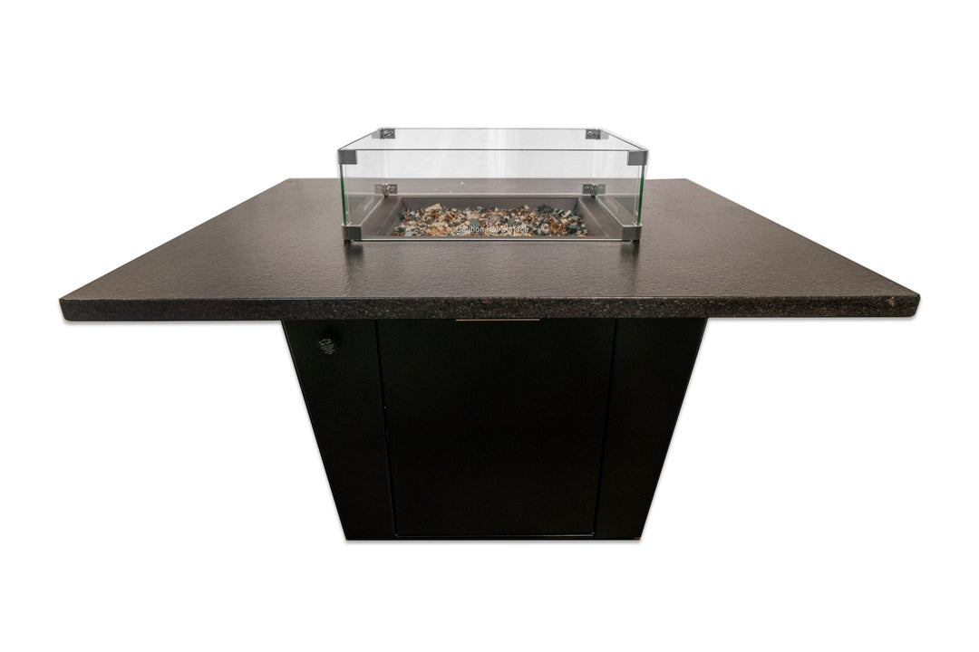 42” Square Gas Fire Pit Table | 21” Height | Venice