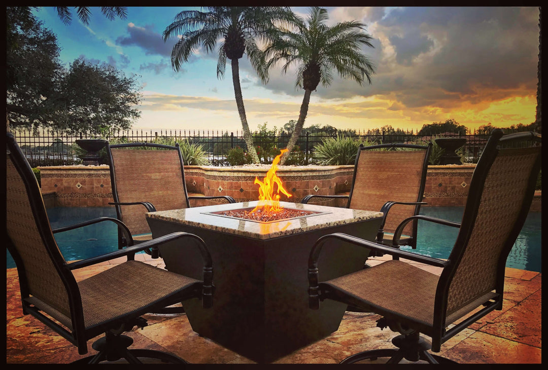 An image of the 32” Square Gas Fire Pit Table | 21” Height | Cairo